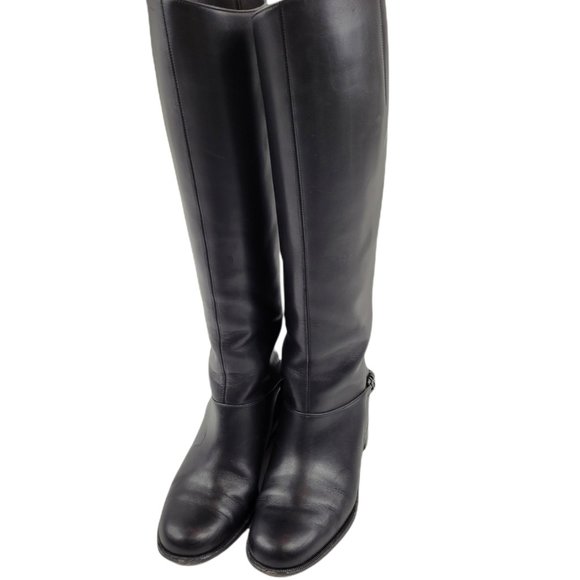 Christian Louboutin Calfskin Cate Chain Flat Tall Boots - Picture 2 of 13